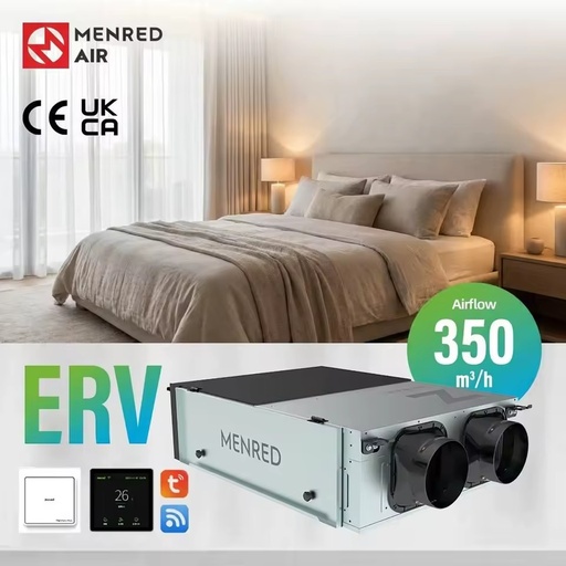 Eco-friendly Energy Saving Ventilation System N5 ERV 71% Heat Recovery Rate Inverter Fan for Sustainable Green Building & Office