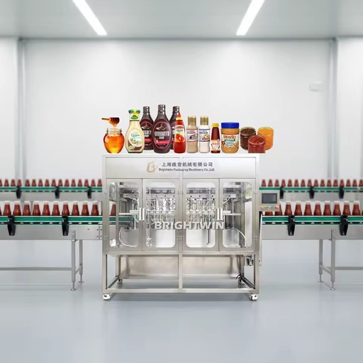 Automatic Honey Filling Machine | High Viscosity Glass Bottle Equipment for Honey Jam Shampoo Chemical | Servo Motor Driven