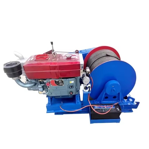 50 Tons 90 Meters Stringing Equipment Diesel Engine Winch Wire Rope Hoist Cable Pulling Winch