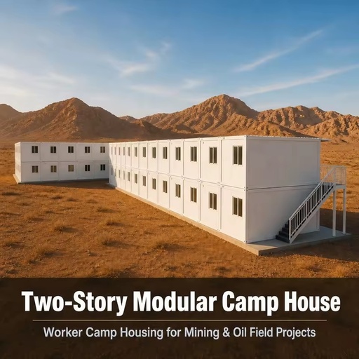 20ft 40ft Modular Camp Container House Two-Story Prefab Steel Structure Flat Pack Worker Camp Housing for Mining Oil Field
