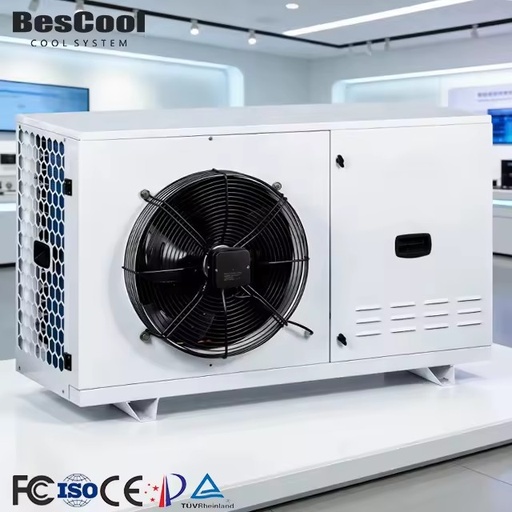 Hermetic Scroll Compressor Air Cooled Energy Saving AC Inverter Outdoor L-type Refrigeration Condensing Unit for Cold Room