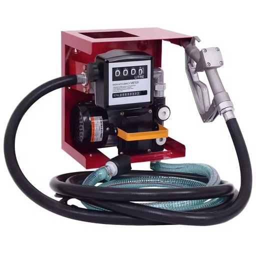 Portable Electric Self Priming Diesel Oil Kerosene Fuel Transfer Pump Kit With Meter Nozzle and Hose Oil Transfer Pump