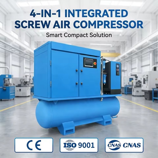 Energy Saving Screw Air Compressor LCD Touch Screen 4-in-1 Screw Air Compressor Portable Industry Compressors for Workshop