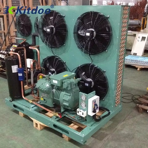 Energy Saving Marine Refrigeration Equipment Cold Storage Condensing Unit Open Type Condenser Motor Piston Compressor