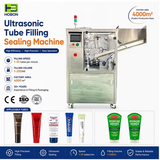 Health Care Machinery Ultrasonic Dealer Packaging Cream Making Hot for Cosmetics Cosmetic Body Gel Lotion Filling Machine