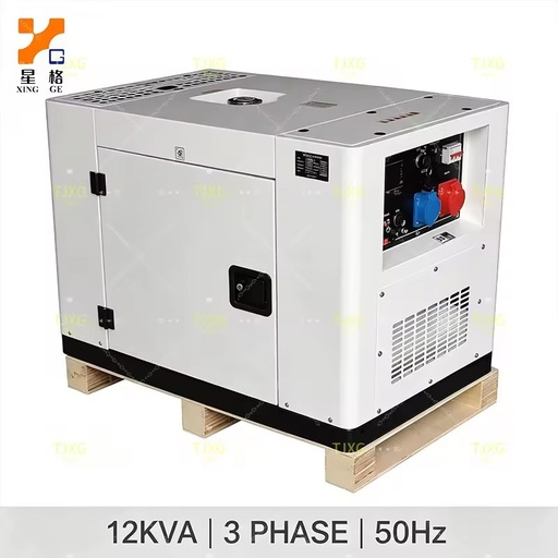 12KVA 50Hz Three Phase Silent Dual Fuel Generator Natural Gas Gasoline Backup Power for Commercial Shop
