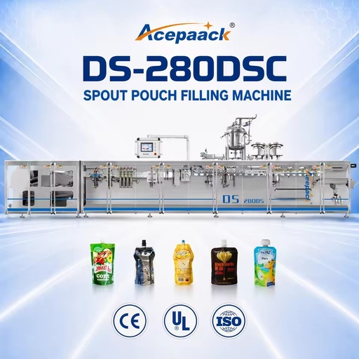 High Accuracy HFFS Top Spout Stand-up Pouch Packing Machine for Liquid Spouted Doypack Form Fill Seal