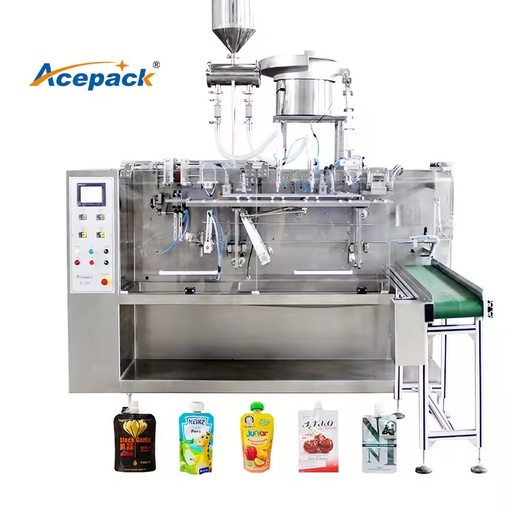 CE Certified Multi-Functional Premade Doypack Spout Pouch Filling Machine for Liquid Paste Jam Mayonnaise Baby Puree