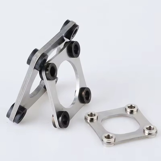 Rubber Grommet Elastic Buffer Pad Coupling 304 Stainless Steel Square Flexible Connector Shaft Vibration Absorber