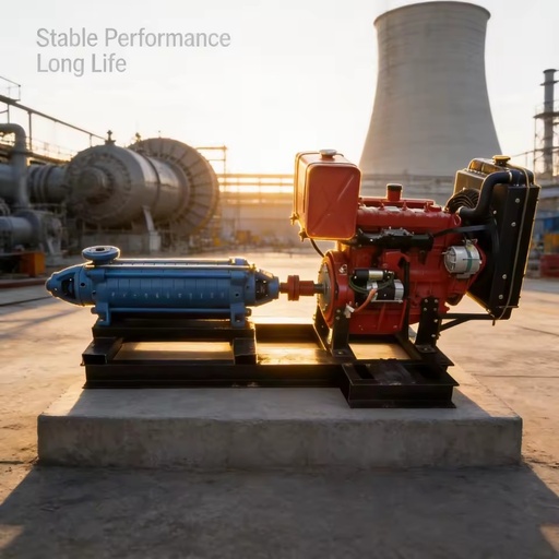 150-horsepower diesel Engine Drives a Multi-stage Centrifugal Pump for Urban Water Supply Circulation and Pressure Boosting.
