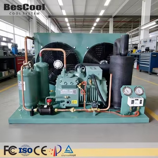 Refrigeration Equipment Air Cooled Open Type Cold Storage Condensing Unit with Remote Control Energy Saving 220V/380V