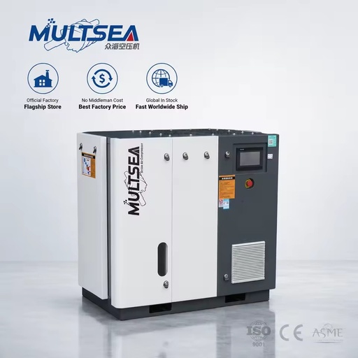 5 Years Warranty Energy Saving 22kW Industrial Stationary Two Stage Screw Air Compressor with VSD