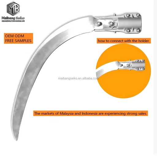Manganese Steel Oil Palm Chopping Sickle Durable Agriculture Farming Tool Palm Trees Cutting Scythes Oil Palms Harvesting Knife