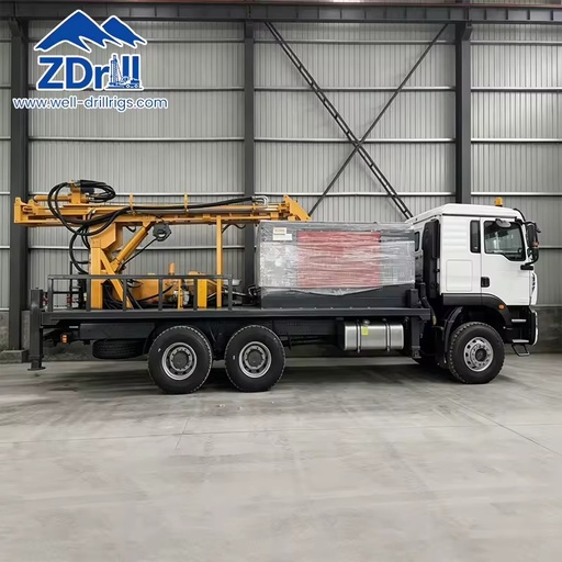 ZDT500 Truck Mounted Water Well Drilling Rig 500m Full Hydraulic Pneumatic Hard Rock Borehole Drilling Machine