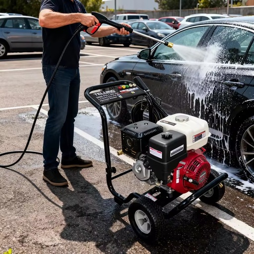 Football Field Dedicated Gas Pressure Washer GX390 Cleaner 3800PSI/262Bar for Cleaning Playing Surfaces/Equipment