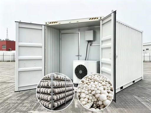 Modular Mushroom Growing Chamber for Fungi Farming, Indoor Agriculture Climate Controlled Container with Energy Saving System