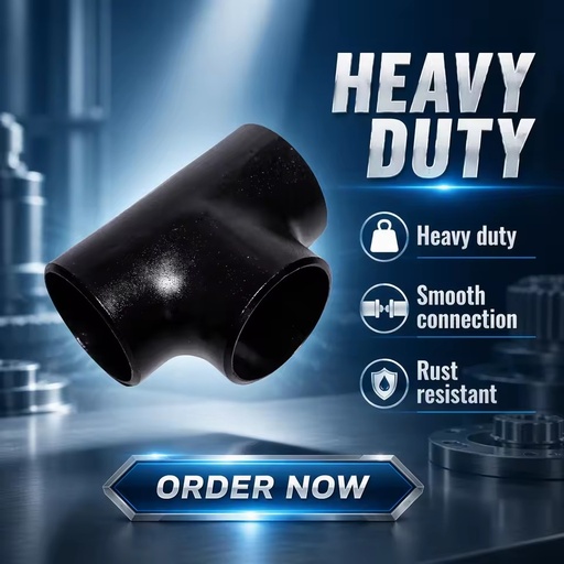DIN/ASME/JIS/BS Carbon Steel Painted Butt-Welding Seamless Pipe Fitting Equal Tee for Plumbing and Oil Applications