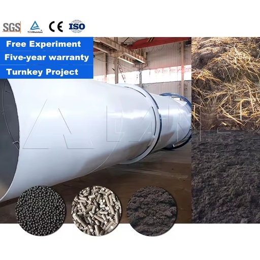 Energy Saving Industrial Cow Manure Drying Equipment for Bio-organic Fertilizer Plant