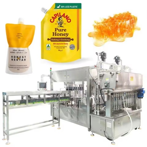High-Speed 12-nozzle Precision Spout Pouch Machine Automatic Electric Eco-Friendly Oil Yogurt Juice Gel Shampoo Viscous Liquids