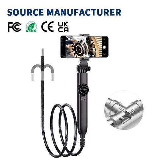 Industrial 6.4mm Lens IP67 Waterproof LED Illumination Snake Boroscopio Endoscope Camera 20MP Sensor 88 Field View 20fps