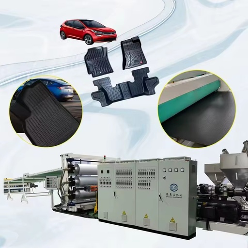 Full Automatic Single-screw PLC-controlled Gear PP/PE Car Mat Sheet Making Machine Pump Motor High Efficiency Energy Saving
