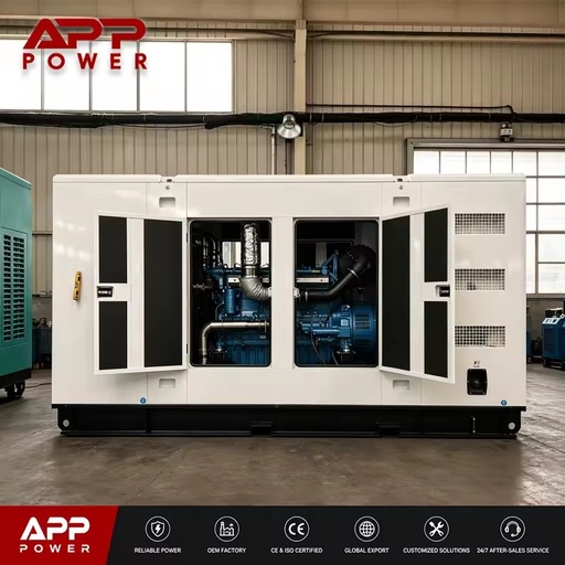 Heat Resistant Silent Diesel Generator Enhanced Cooling System Dustproof Canopy for Desert Tropical Area Use