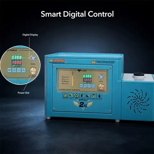 Portable Melting Device 2kg Gold Silver Electric Induction Water Pump Digital Control 220V 50Hz Energy Saving Equipment