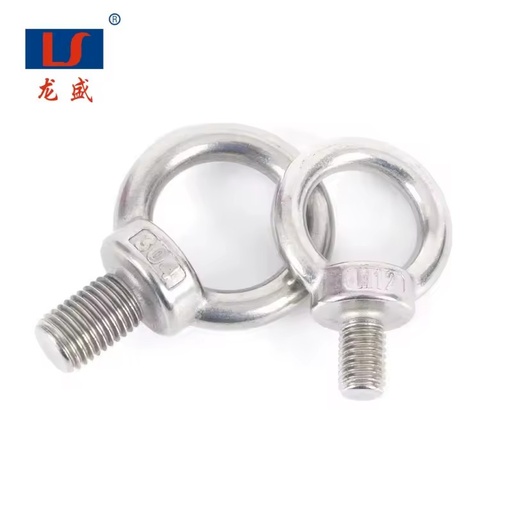 Customized GB852 DIN580 304 Stainless Steel Lifting Ring Bolt Eye Bolt Class 4.8 6.8 Passivated/Plain Finish for Hanging