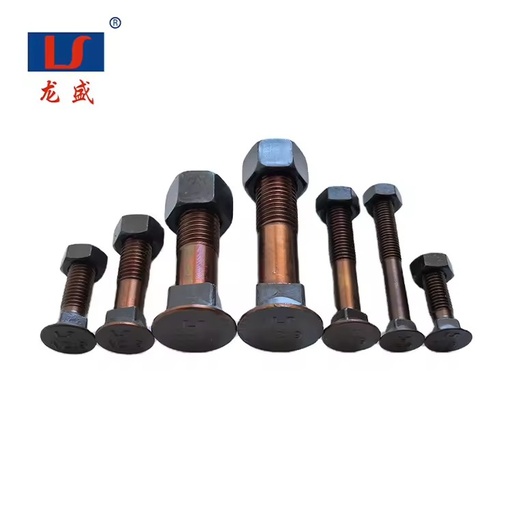 Factory Customized Carbon Steel Flat Head Zinc Plated Square Neck Assembly Nuts Black High-end Plough Bolts