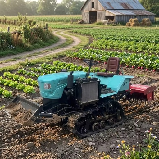 Factory Direct Supply 40HP Dual Purpose Crawler Tractor Diesel Engine Rotary Tiller Double Plow for Farm Cultivation