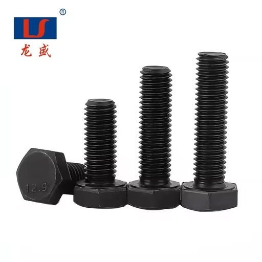LS Brand Grade 12.9 Full-Thread Steel Hex Bolts M10-M20*60-300 Standard Thread Black Finish Industrial Fastening Screws