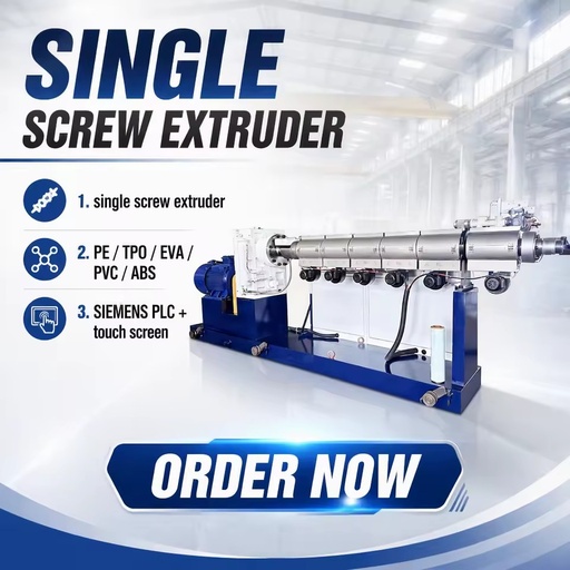 PLC Controlled Fully Automatic Easy Adjust Stable Output 400-600kg/h SJ120/33 Single Screw Extruder PP HDPE TPU Pelletizing
