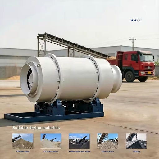Stable Performance Rotary Drum Dryer for Large Scale Silica Sand Drying Integrated Industrial Heating System CE