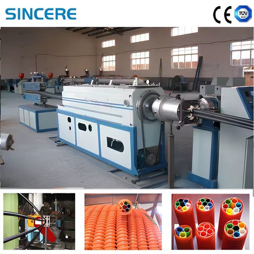 Anti-deformation Exhaust Spiral Tube Extrusion Equipment with Automatic Haul-off Machine, 1-3m/min Adjustable Production Speed