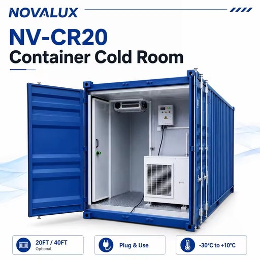 30℃ Industrial Container Cold Storage Room with Refrigeration Unit PU Insulated Panel Walk In Freezer