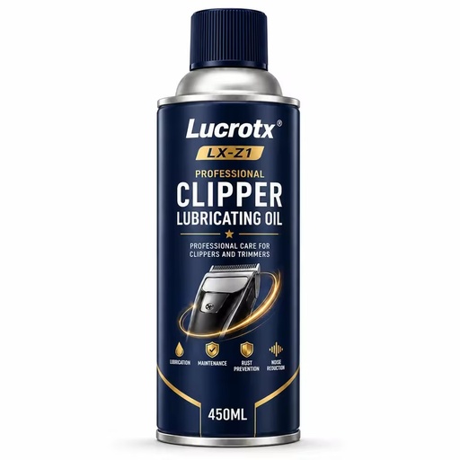 Lucrotx LX-Z1 450ml Professional Hair Clipper Lubricating Oil Spray Anti-Rust Maintenance Lubricant for Barber Trimmers