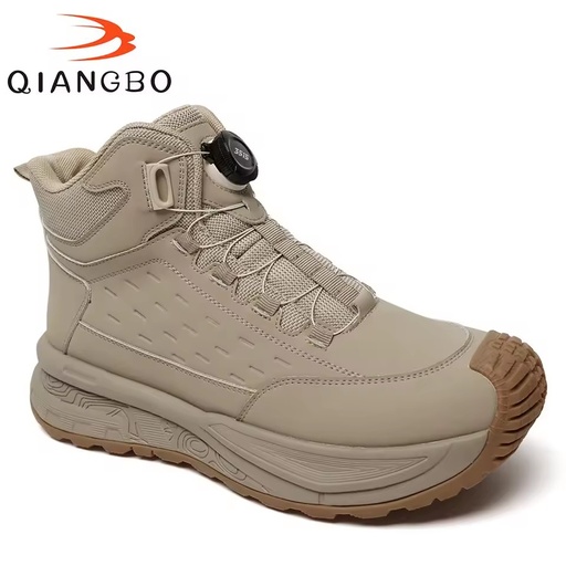 Wholesale Custom Hiking Style Microfiber Peak Fabric Automatic Buckle Breathable Men's Outdoor Hiking Shoes