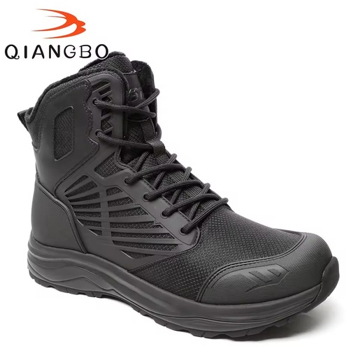 Factory Custom Mid Cut KPU Reinforced Waterproof Fabric Warm Lined Lightweight Puncture Resistant Men's Hiking Boots