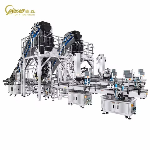 Full Automatic Granule Gummy Candy Soft Chews Counting Filling Bottling Production Line for Bottled Packing
