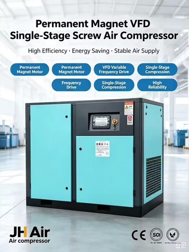 High Efficiency AD Low Pressure Screw Compressor Permanent Magnet Variable Frequency 3-5 Bar