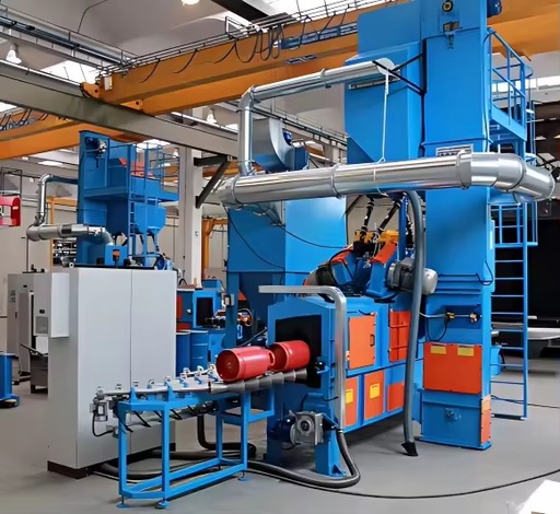 Gas Bottles Shot Blasting Machine Cylinders Shot Blaster Steel Tube Surface Cleaning Shot Blast Equipment