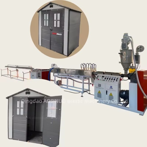 PP Outdoor Tool Shed Equipment and PVC Plastic Steel Door & Window Profile Extrusion Lines with Complete Specifications.