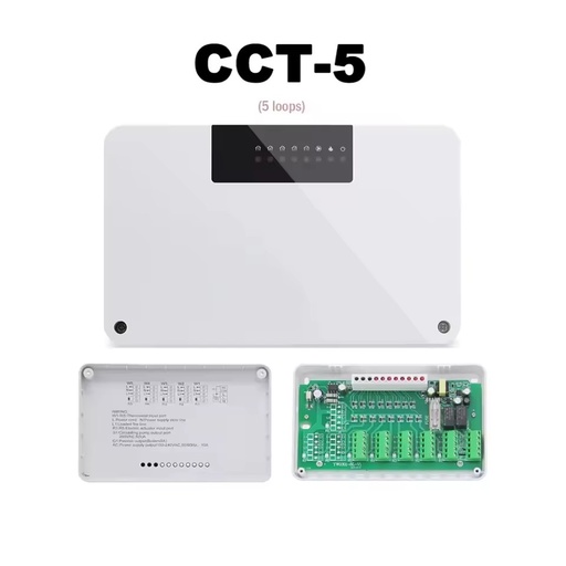 Centralized Control Box for Hydronic Floor Heating Zone Controller with Thermostat Wiring Hub and LED Status Display