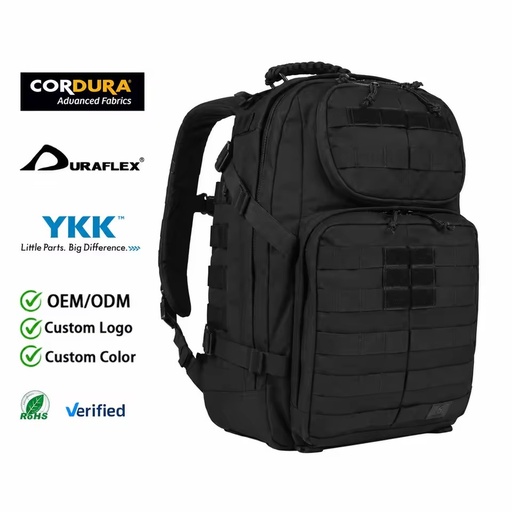 Tactical Backpack 37L Customized Modular MOLLE Multi Compartment Design for Security Field Gear Hiking