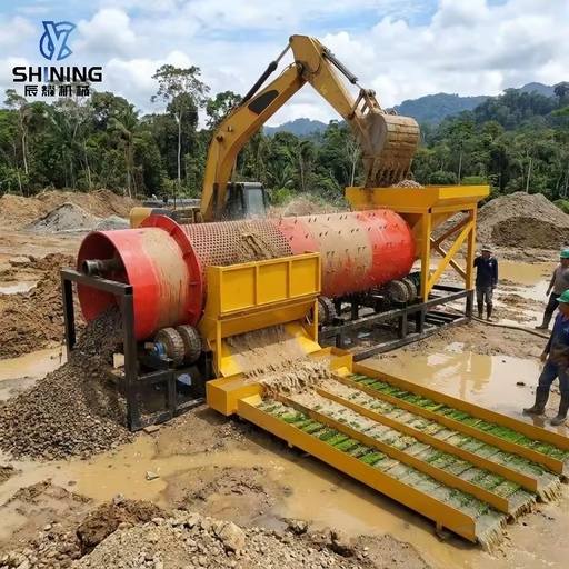100 120 Tph Portable Mining Trommel Scrubber