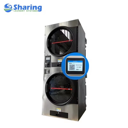 Supplier Industrial Stacked Dryer Commercial Laundry Tumble Dryer Machine for Laundromat Business Equipment