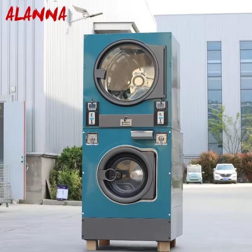 Commercial Washing Machine with Dryer Stacked Washer and Dryer QR /Coin Operated Laundry Machine for Hotel Apartment Laundromat