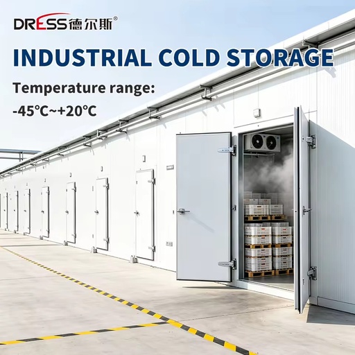Large Cold Storage Refrigeration Warehouse Equipped with Screw-type Condensing Compressor Unit Energy-saving and Easy to Operate