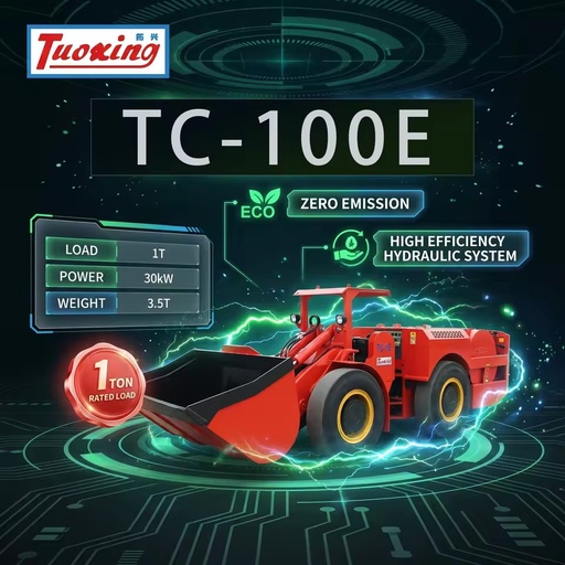 Tuoxing TC-100E Zero Emission Electric Underground Scooptram LHD Loader 1m Bucket 45KW 7000kg Energy Saving 2026 Model