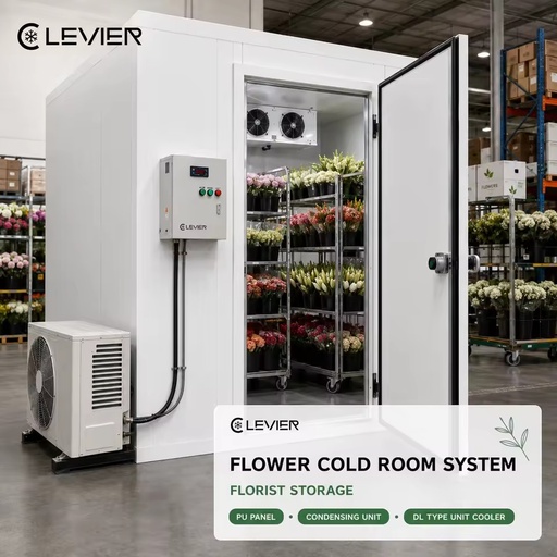 Flower Cold Room Refrigeration System for Florist and Flower Farm with Stable Chilled Storage System